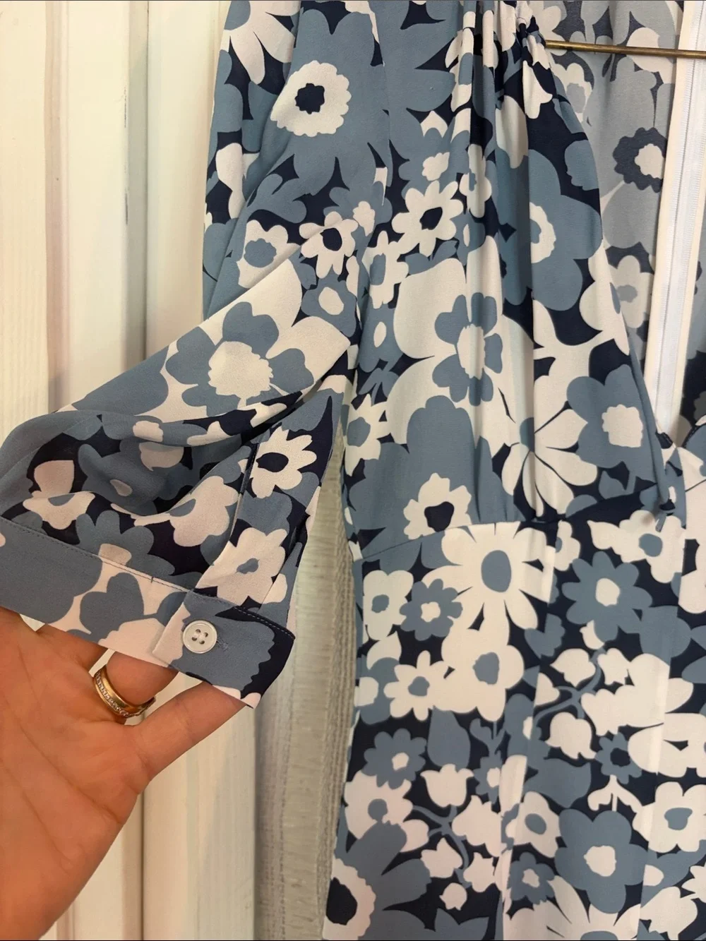 Michael Kors Collection Silk Georgette Floral Print Fit Flare Dress Sz 2